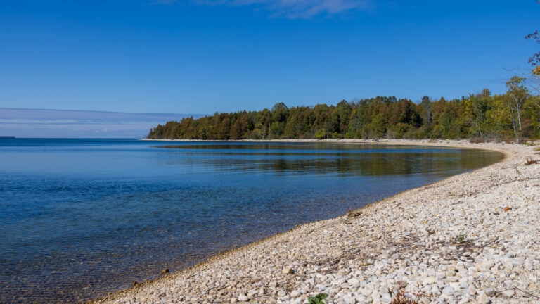 A stone beach at Peninsula