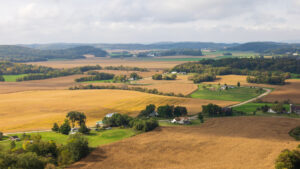 Overlook of Wisconsin farmland