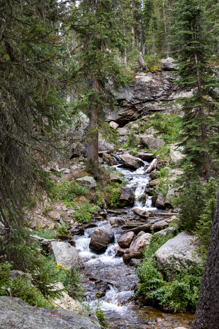Jim Creek tumbles over rocks