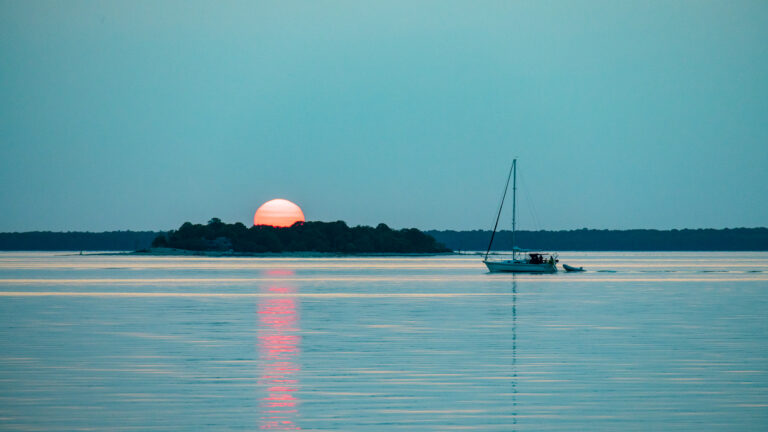 Sailboat at sunset