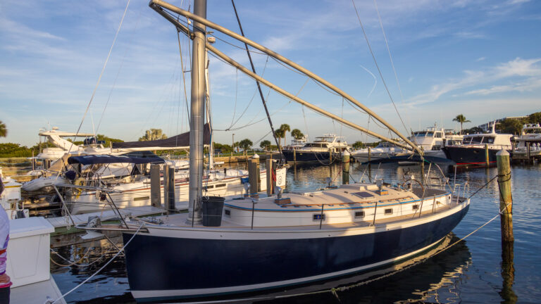 Sailboat in harbor