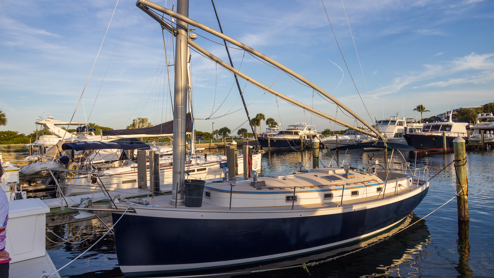 Sailboat in harbor