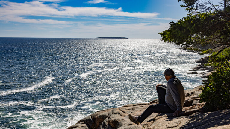 Looking out over the ocean